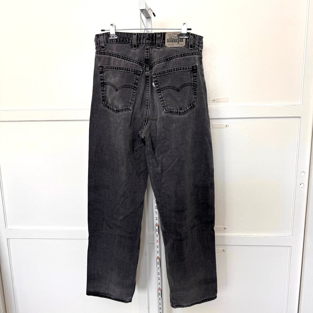 VTG LEVI'S SILVERTAB WASHED BLACK BAGGY DENIM SKATE JEANS 31